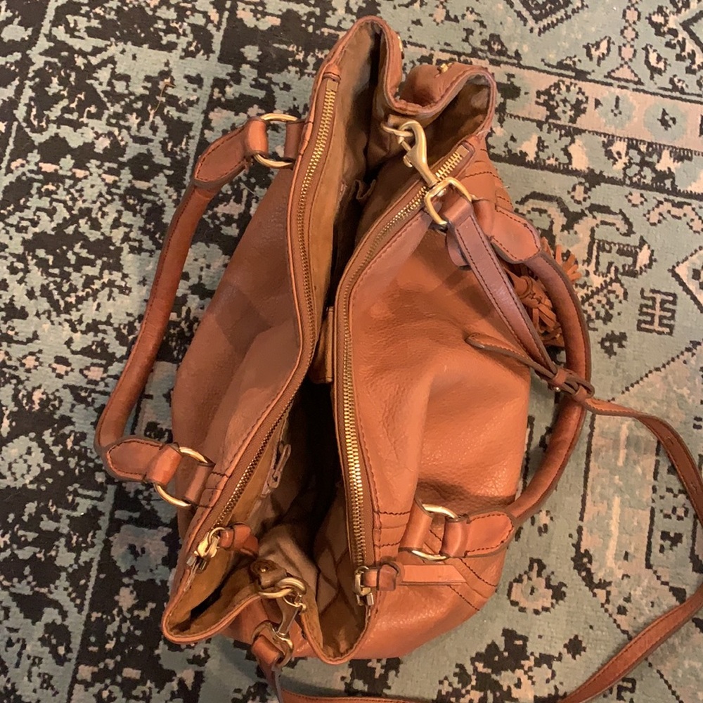 J Crew Large Tan Satchel - Picture 3 of 5